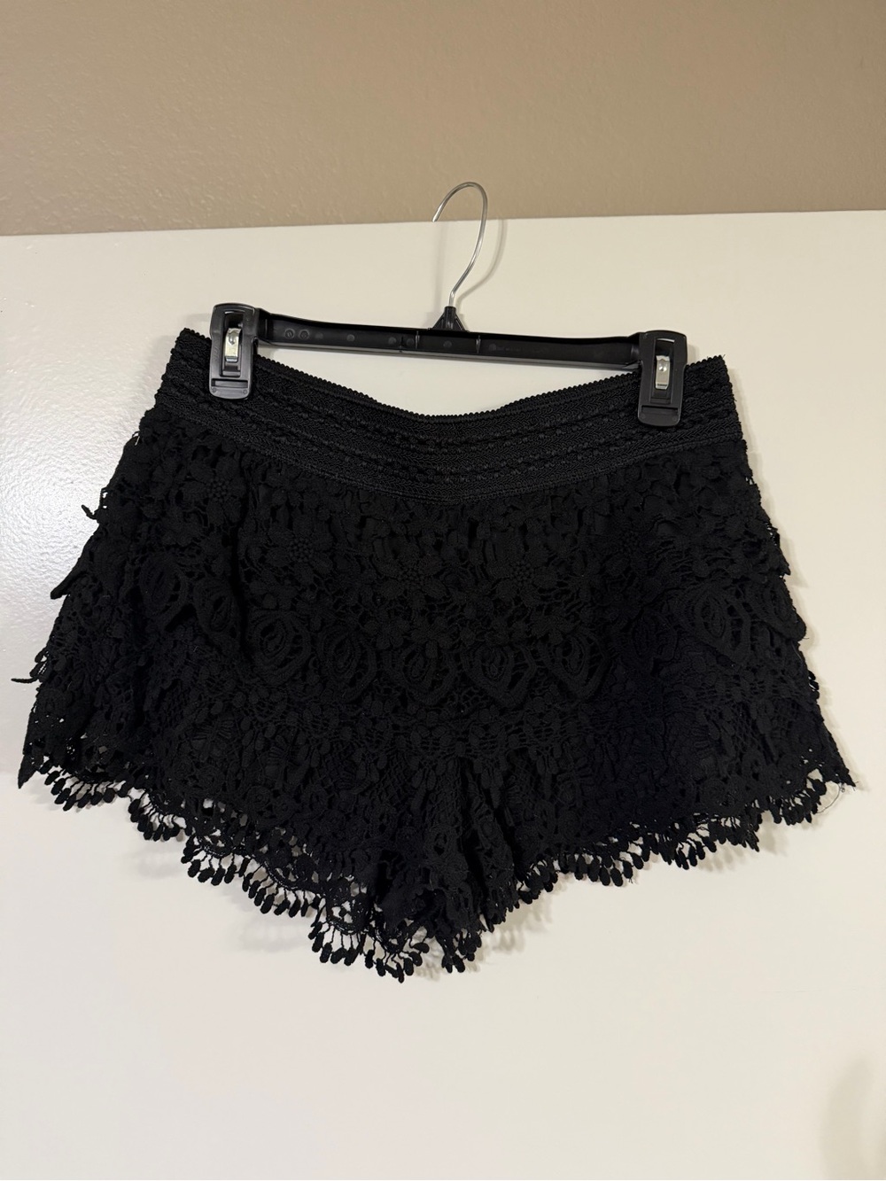 No Boundaries Black Crochet Lace Women’s Shorts